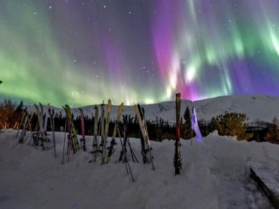 Северное сияние в Хибинах