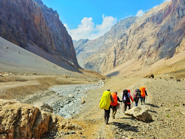 Участники похода по Фанским горам