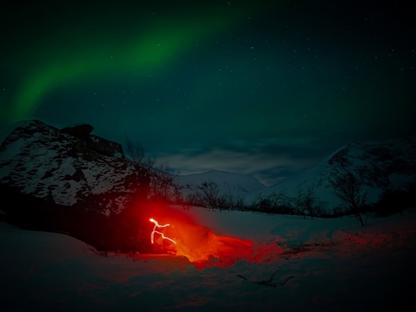 Северное сияние в Хибинах