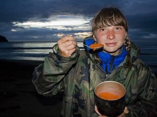 Участник похода по Сахалину