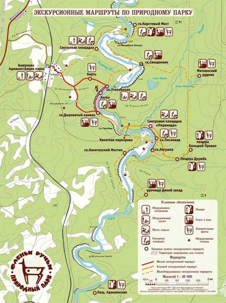 План сплава по реке Серга