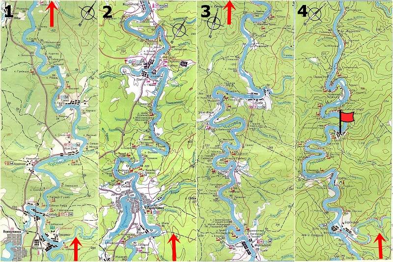 Карта реки чусовой для сплава схема